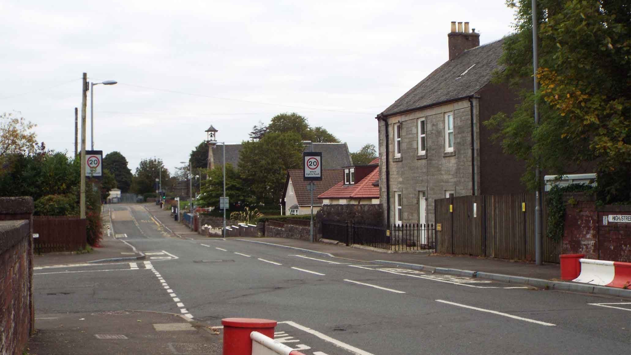 High Street from Neilston Station in 2016